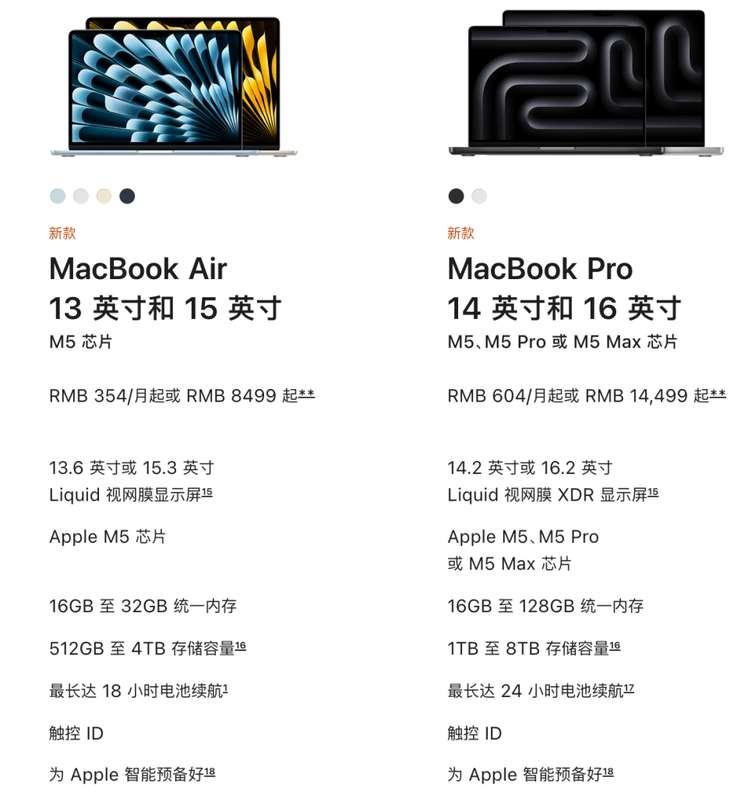 苹果M5芯片MacBook新品发布 性能续航全面升级 新闻
