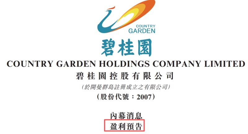 碧桂园发布盈利预告；曾经行业龙头开启转折之路；债务重组带来账面改善。