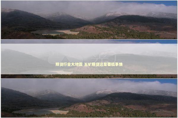 期货行业大地震 五矿期货这是要搞事情 新闻