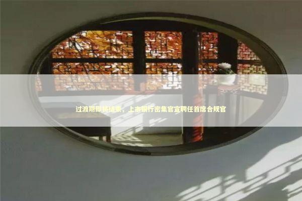 过渡期即将结束，上市银行密集官宣聘任首席合规官 新闻