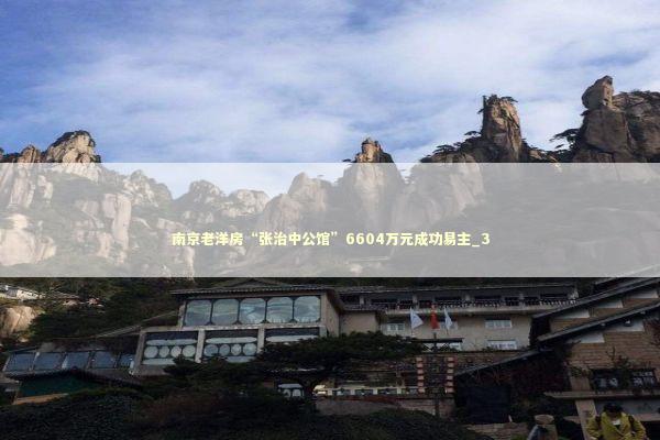 南京老洋房“张治中公馆”6604万元成功易主_3 新闻